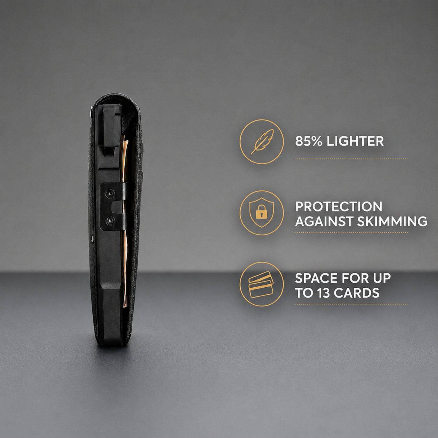 Goviora® Minimalist Wallet - Maximum Capacity. Minimal Footprint.
