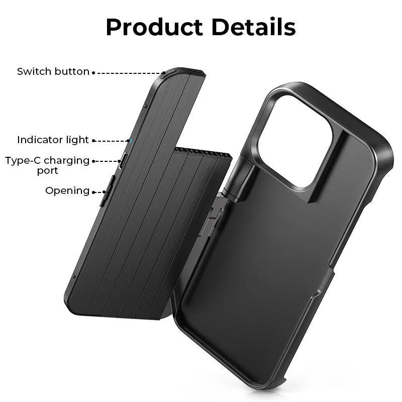GOVIORA 3-in-1 Selfie Stick iPhone Case – Foldable Bluetooth Stand
