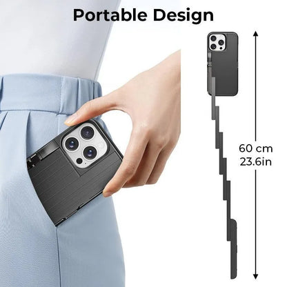 GOVIORA 3-in-1 Selfie Stick iPhone Case – Foldable Bluetooth Stand