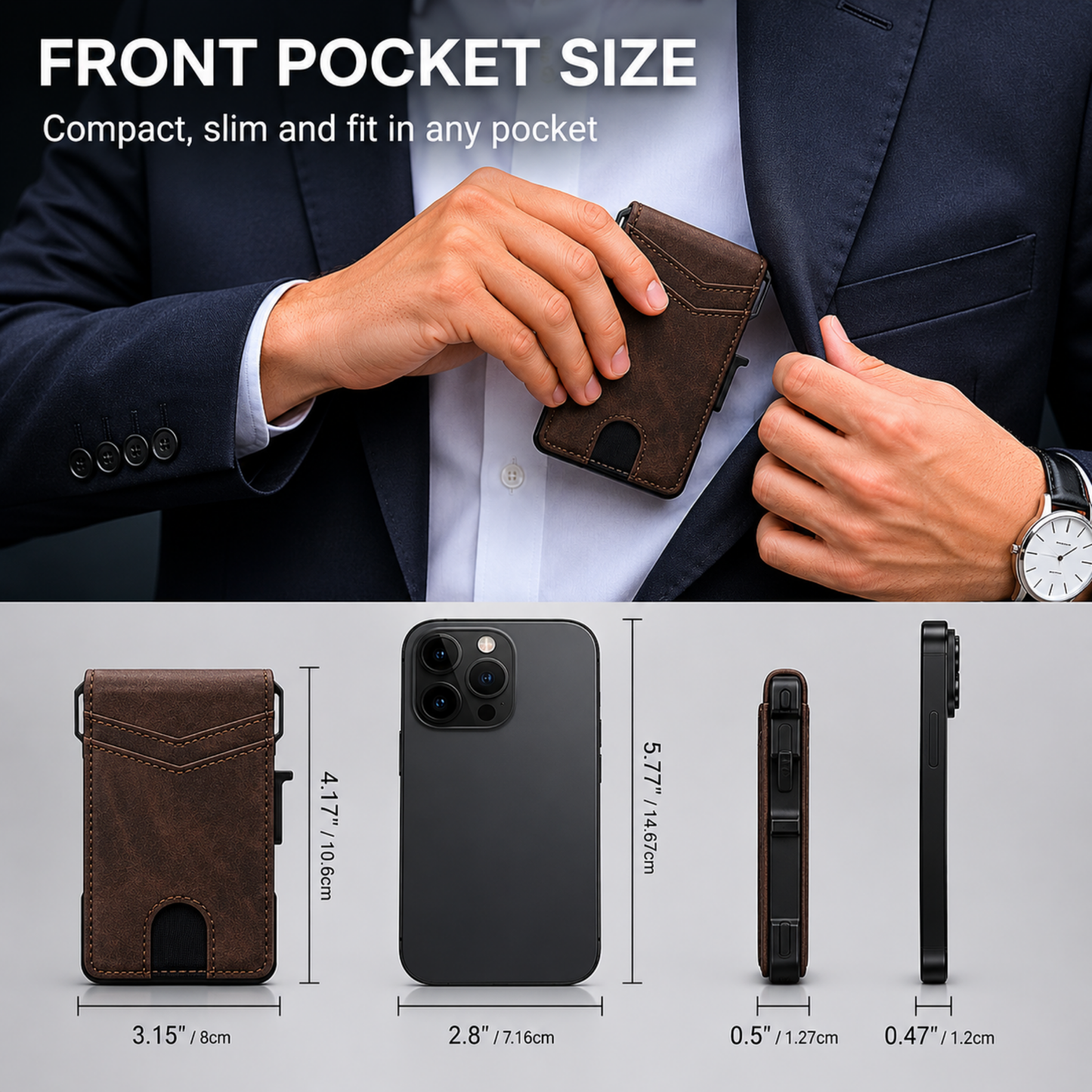 Goviora® Minimalist Wallet - Maximum Capacity. Minimal Footprint.