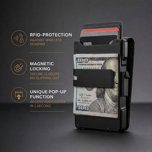Goviora® Minimalist Wallet - Maximum Capacity. Minimal Footprint.