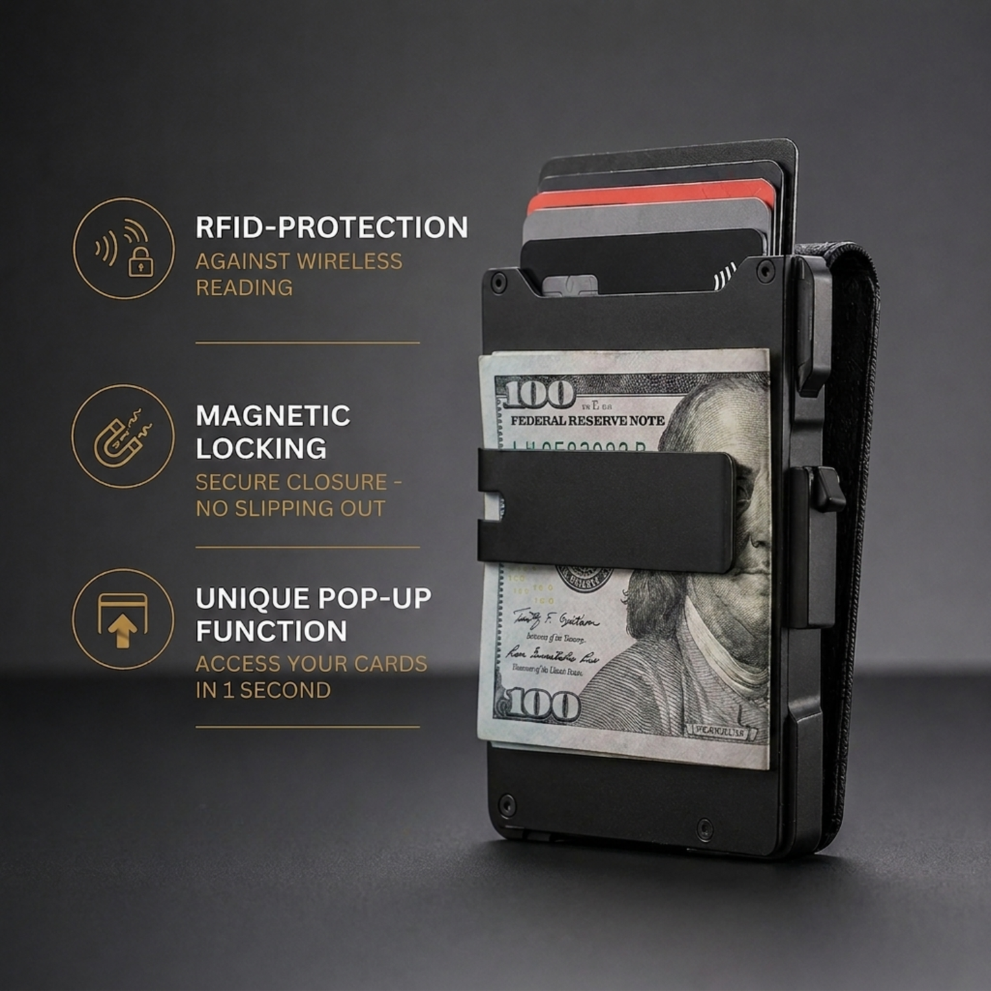 Goviora® Minimalist Wallet - Maximum Capacity. Minimal Footprint.